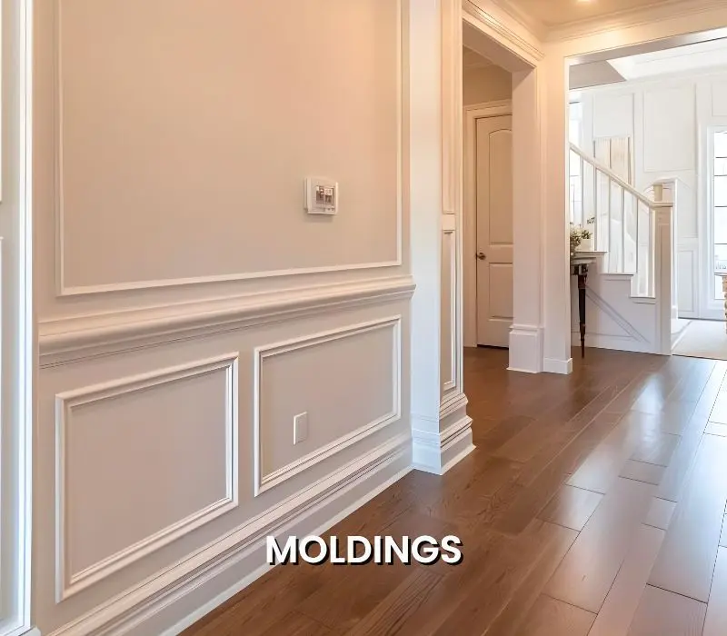 Moldings Interior fo a home showcasing the Molding work - Trims, Baseboards, Casings and more..
