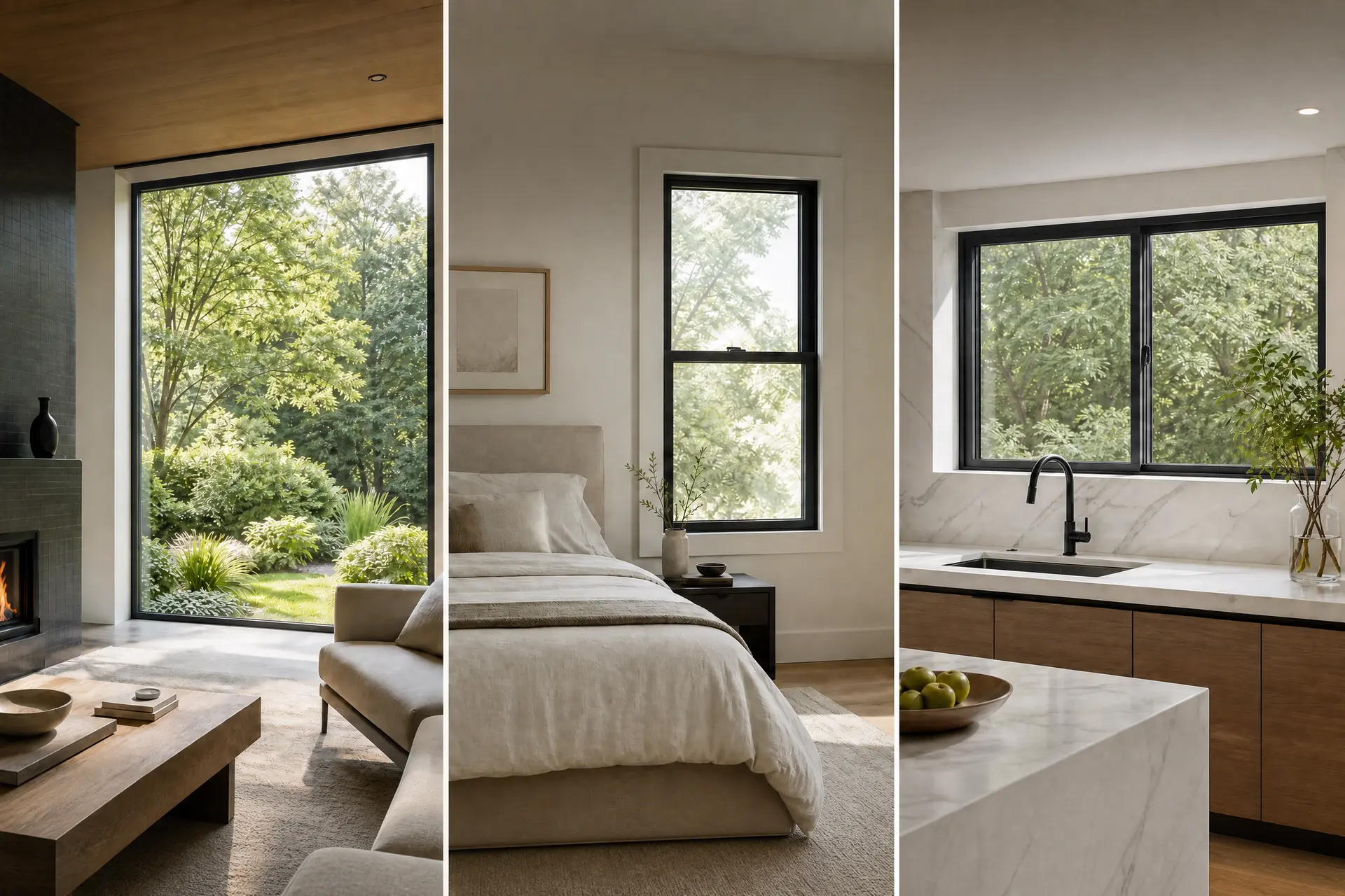 Energy-efficient window types for U.S. homes — picture, single hung, and sliding windows from Highline Building Supplies Energy-efficient window types for U.S. homes — picture, single hung, and sliding windows from Highline Building Supplies