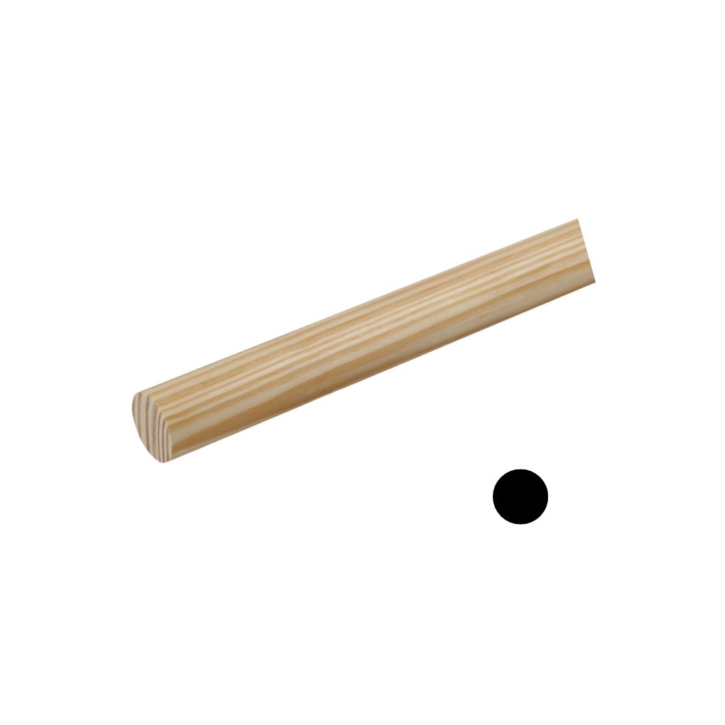 TRIMS:TRIM 16' LVL FULL ROUND (Closet Rod) 1-1/4 X 1-1/4 (8912LVL)  TRIMS