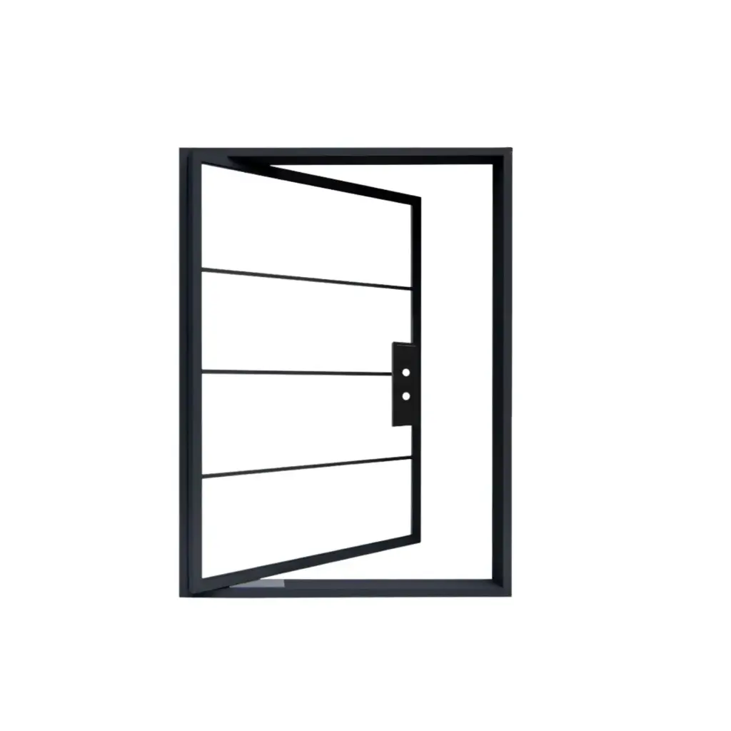 IRON DOOR -  Modern Cottage Exterior Pivot Door 48 X 96 Left hand IRON7000LH