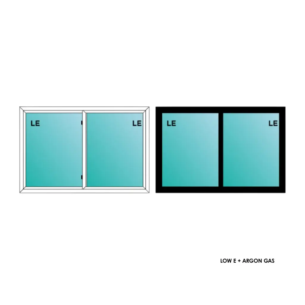 ELEVATE WINDOWS:6040 BLK SL 72x48