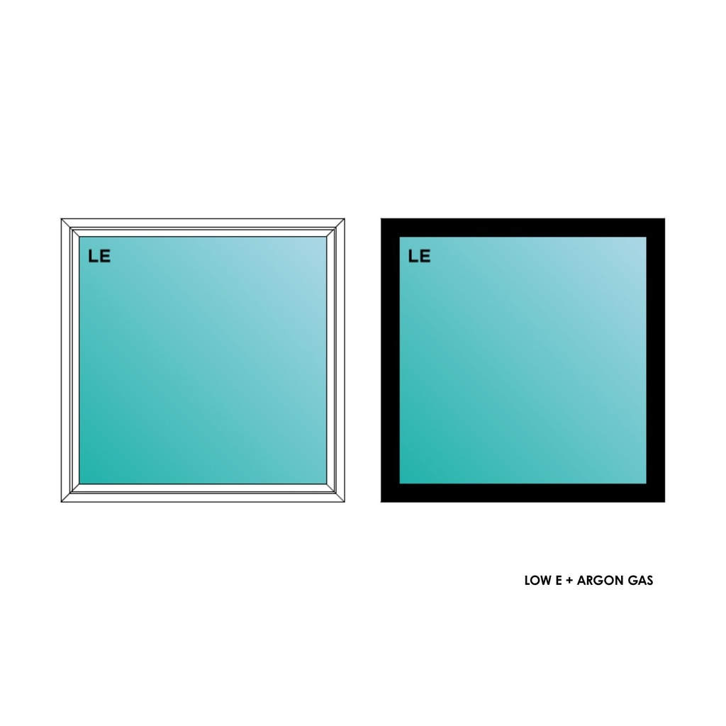 ELEVATE WINDOWS:4040 BLK PW OBS GLASS 48X48