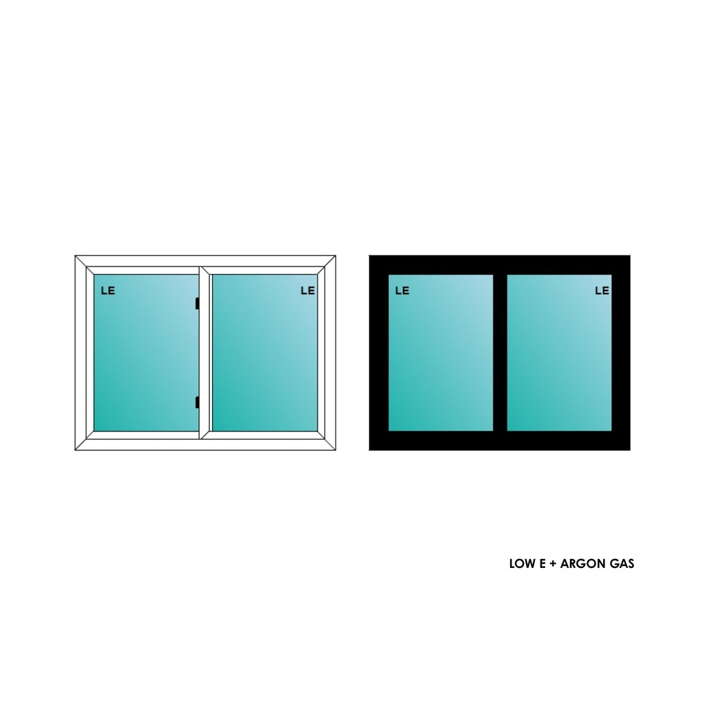 ELEVATE WINDOWS:4020 BLK SVS 48X24