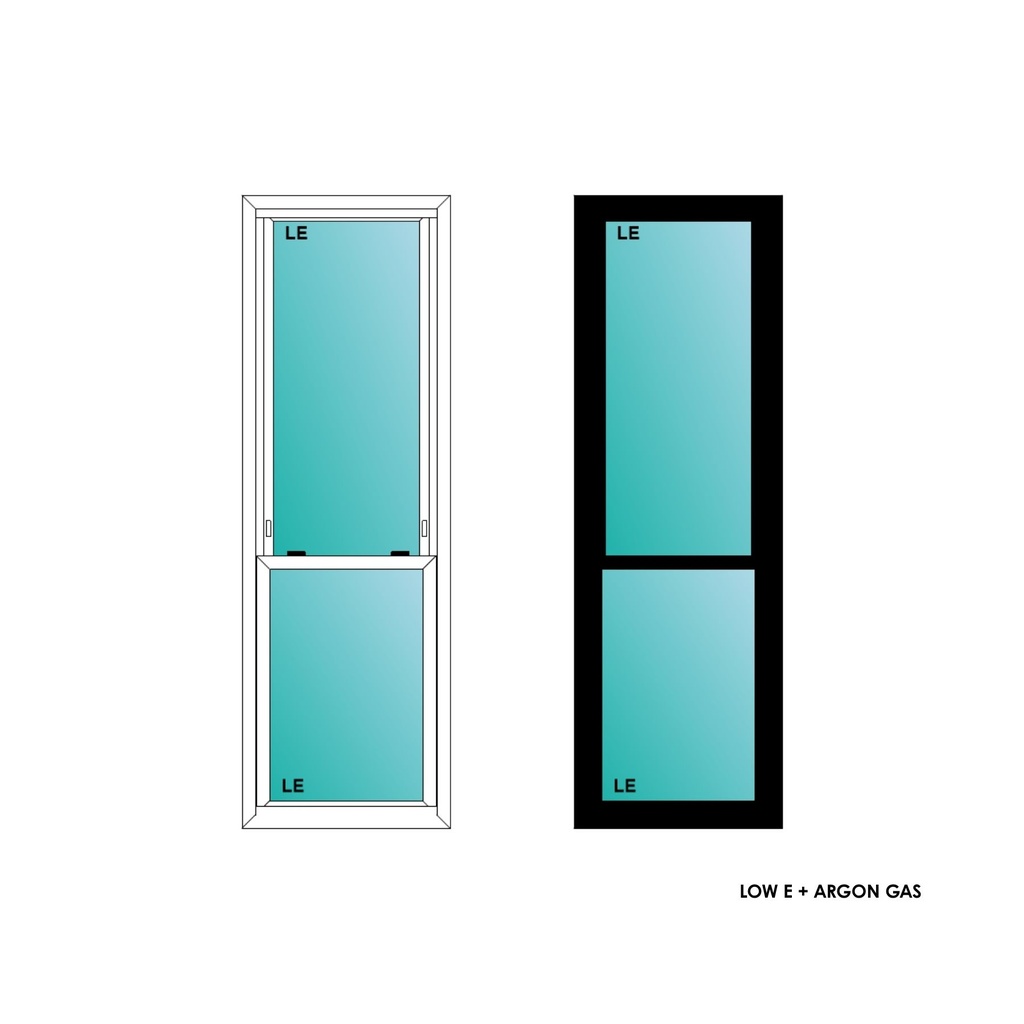 ELEVATE WINDOWS:2060 BLK SH 24X72