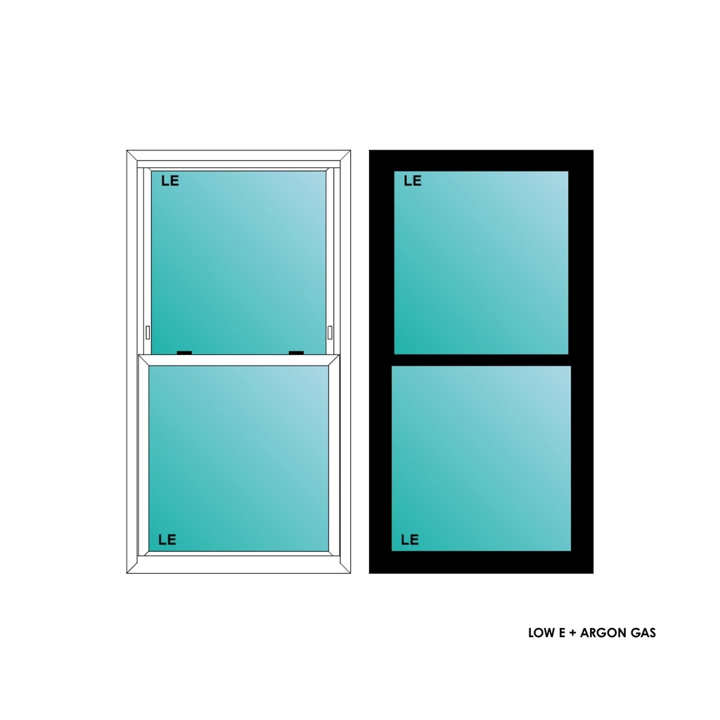 ELEVATE WINDOWS:2850 BLK SH 32X60
