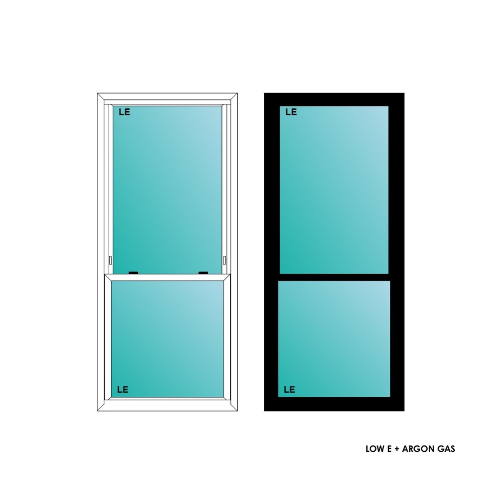 ELEVATE WINDOWS:2860 BLK SH 32X72