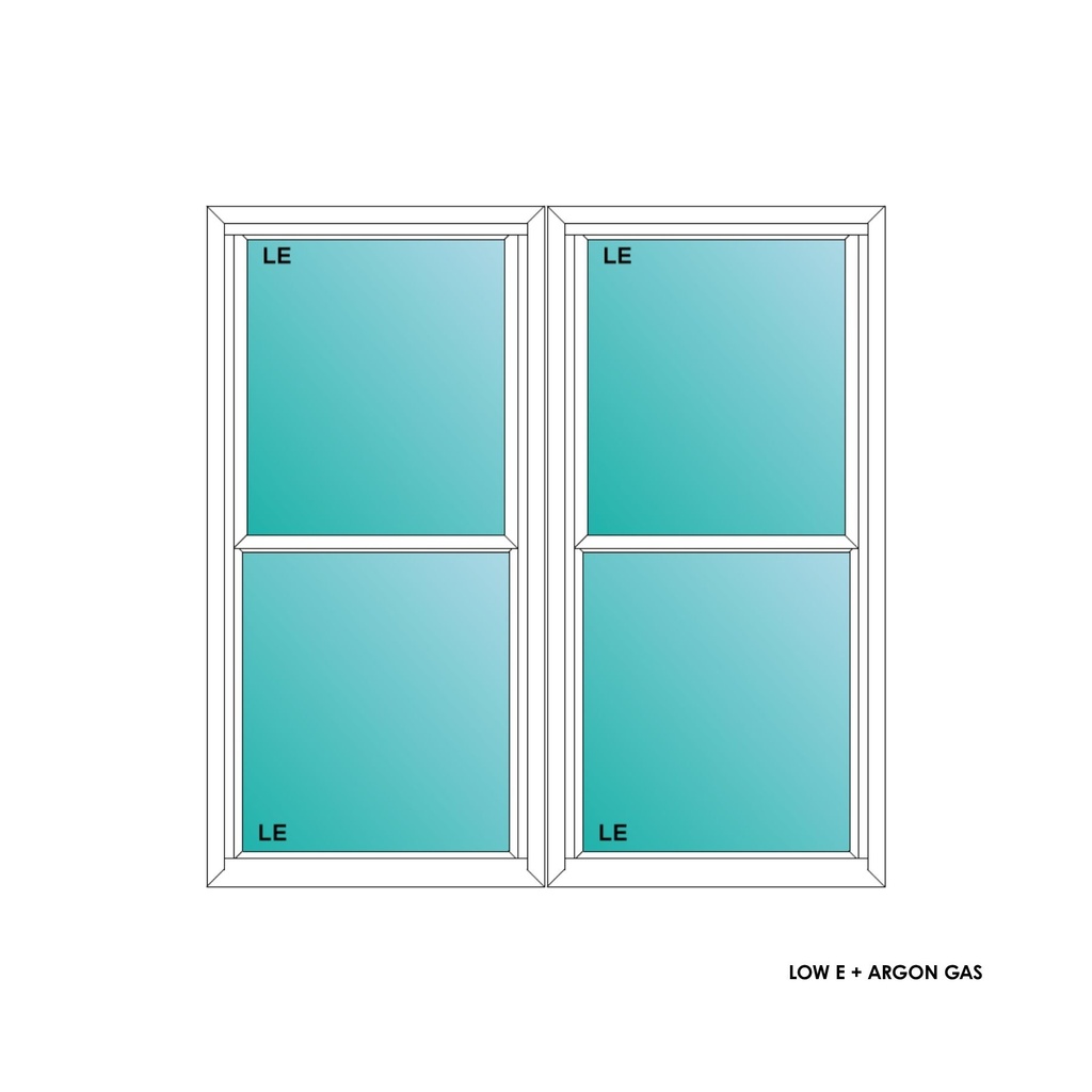 ELEVATE WINDOWS:5050 WH TWIN SH 60"X60" B9