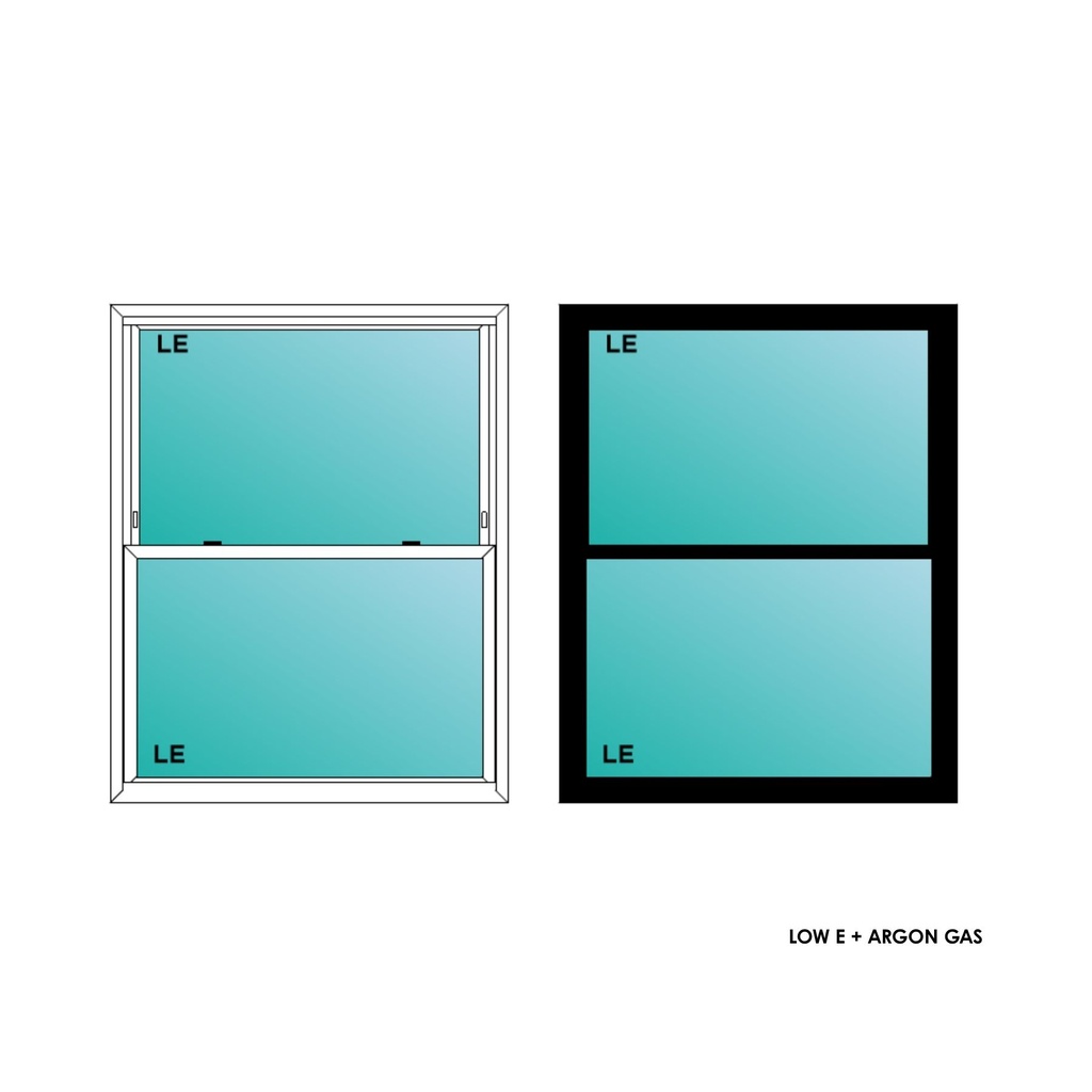 ELEVATE WINDOWS:4050 BLK SH 48X60