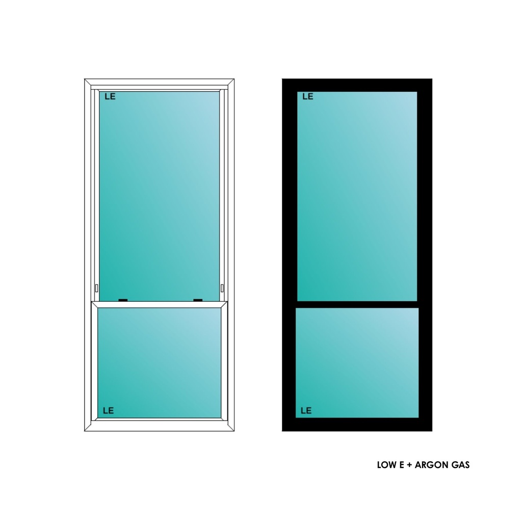 ELEVATE WINDOWS:3070 BLK SH 36X84