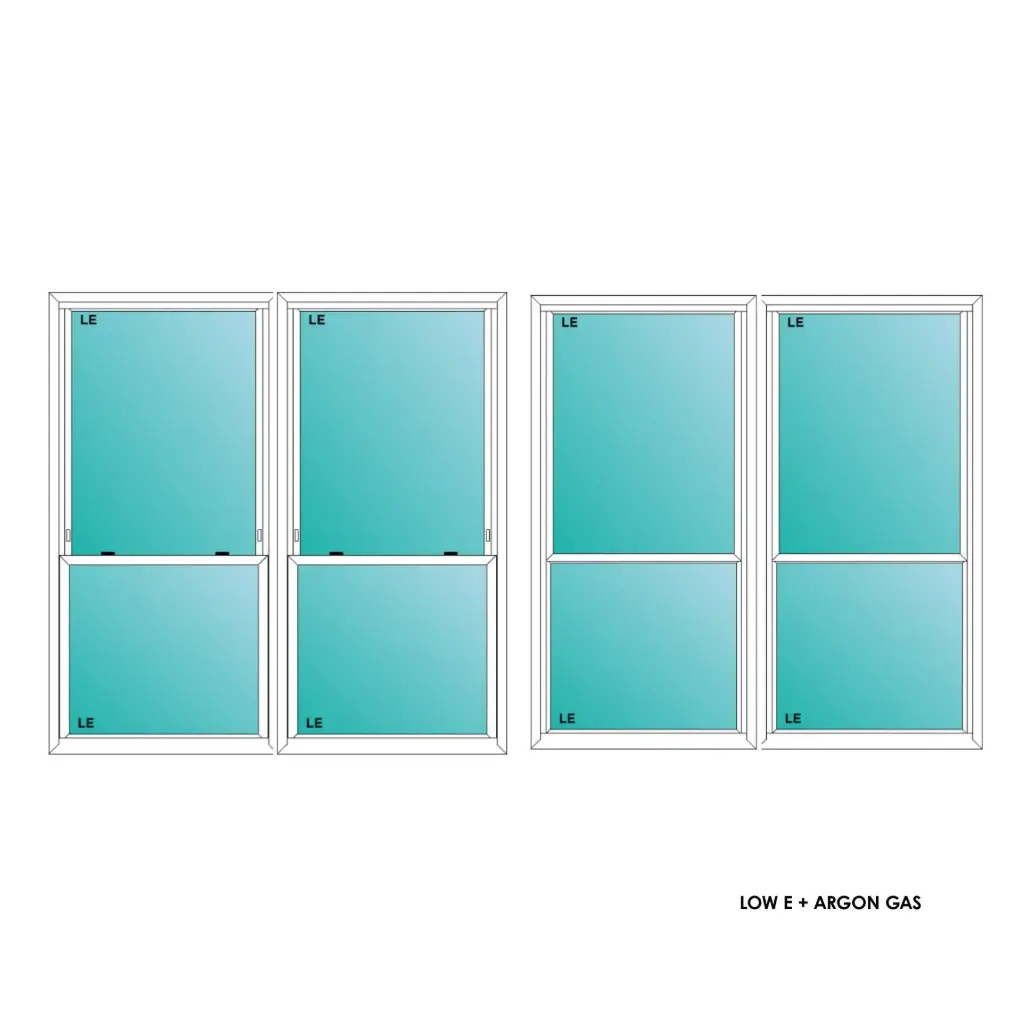 ELEVATE WINDOWS:6050 WH TWIN SH 72X60 B8