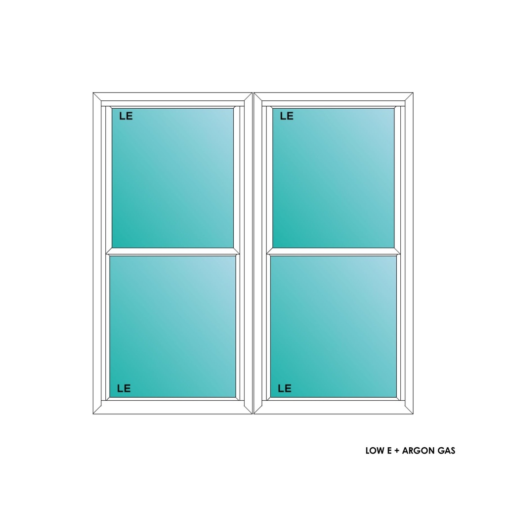 ELEVATE WINDOWS:6050 WH TWIN SH 72X60 B8