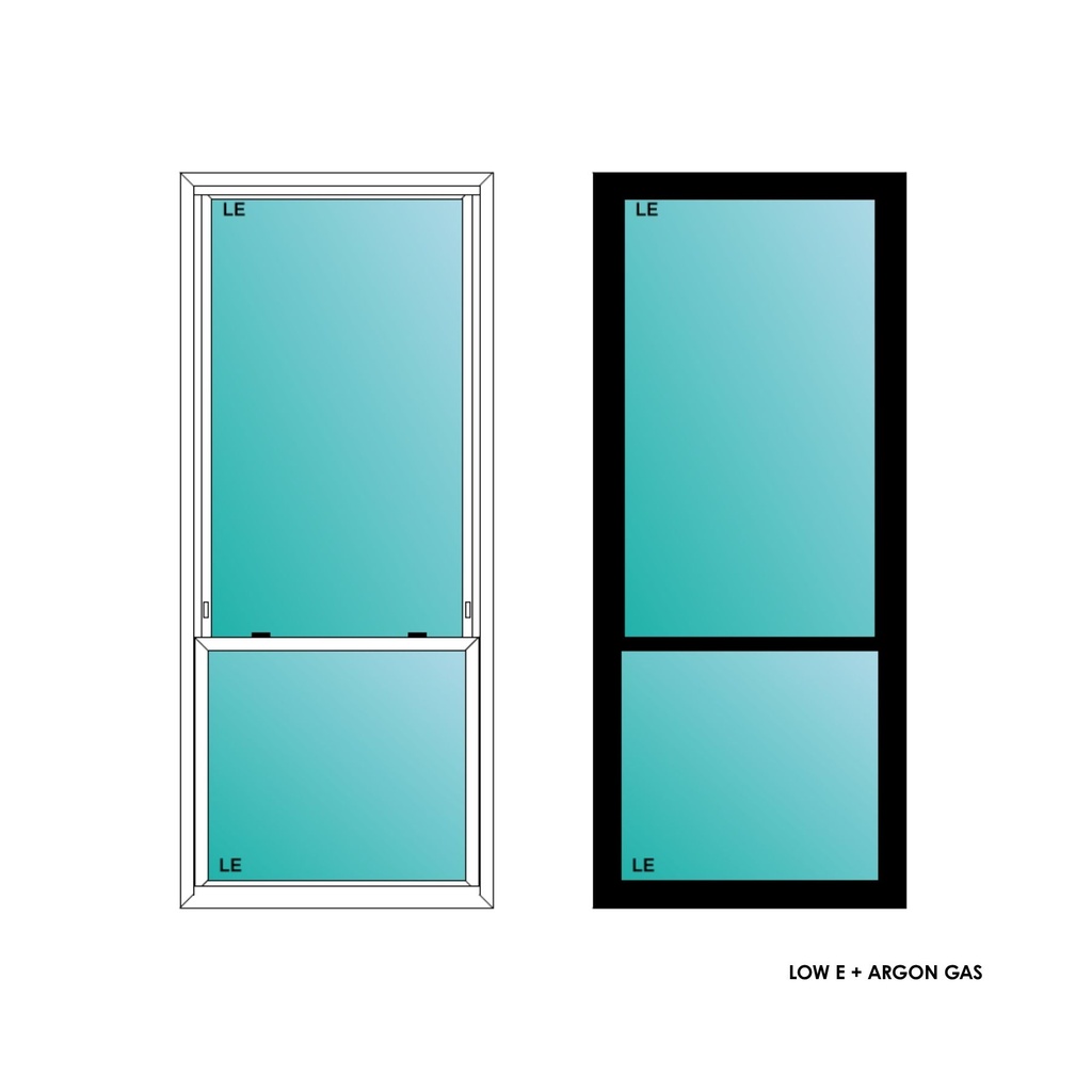 ELEVATE WINDOWS:3080 BLK SH 36X96