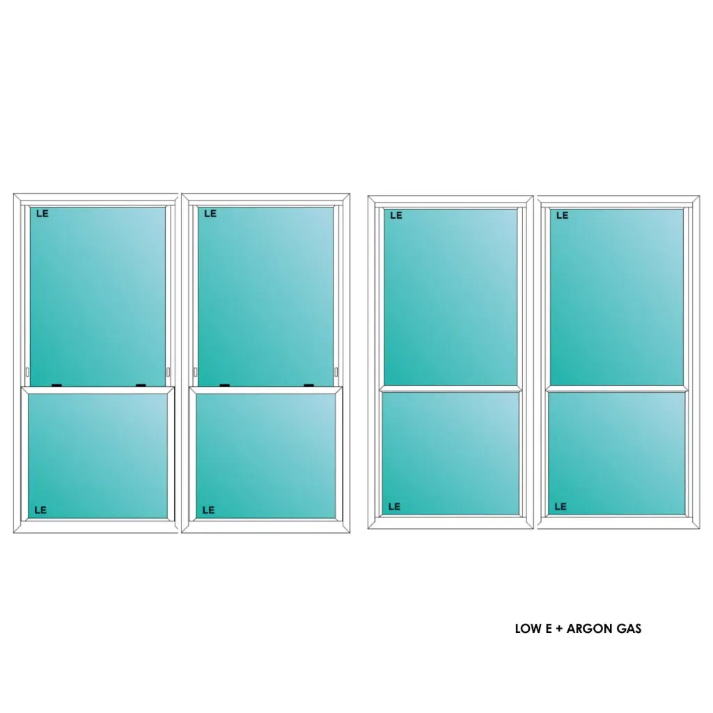 ELEVATE WINDOWS:6060 WH TWIN SH 72X72 A8