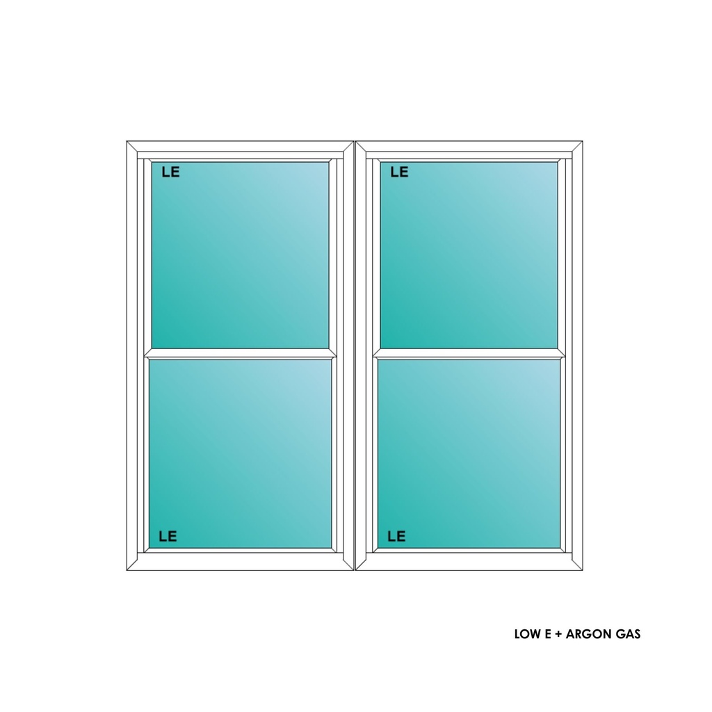 ELEVATE WINDOWS:6060 WH TWIN SH 72X72 A8