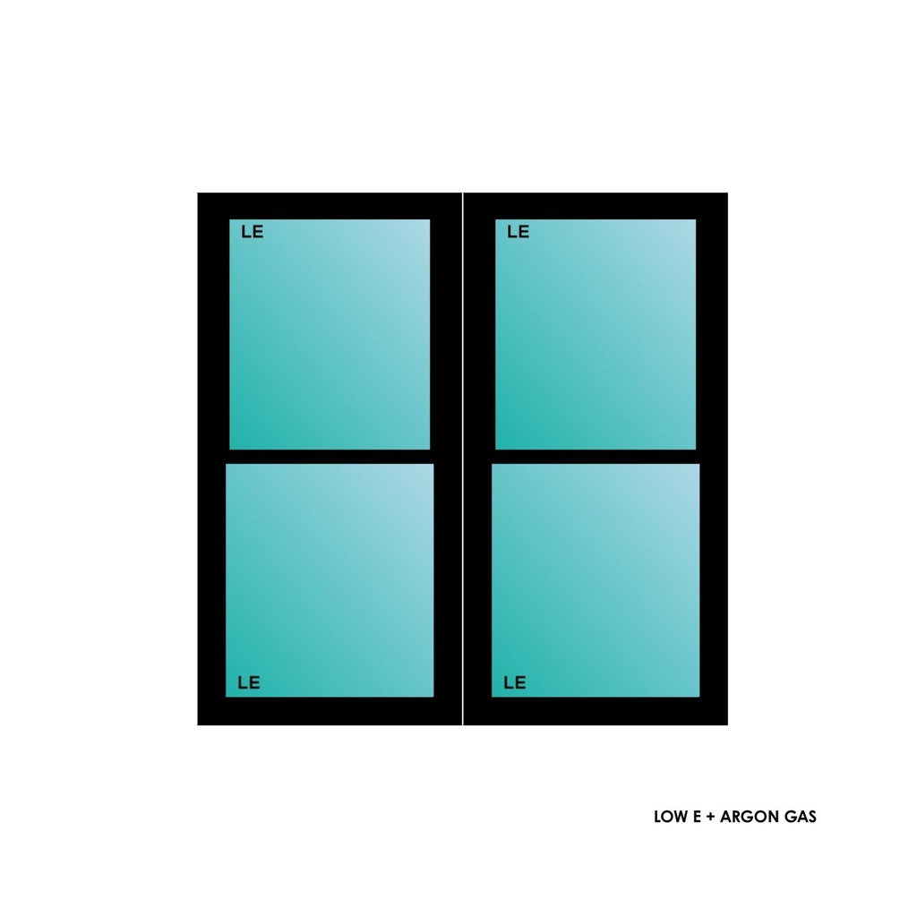 ELEVATE WINDOWS:5050 TWIN BLK SH 60X60
