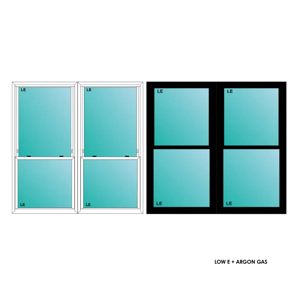 ELEVATE WINDOWS:6050 TWIN BLK SH 72X60
