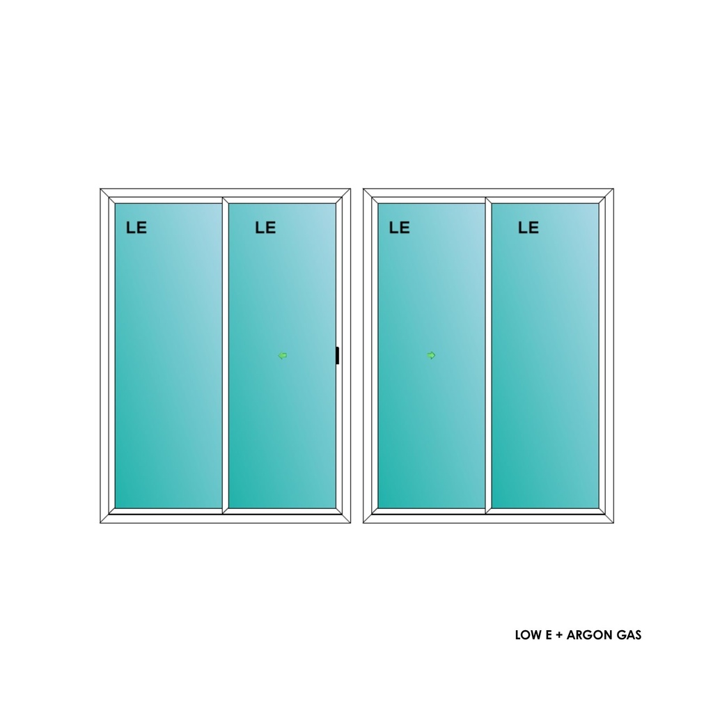 ELEVATE WINDOWS:5068 SLIDING PATIO DOOR 60X80