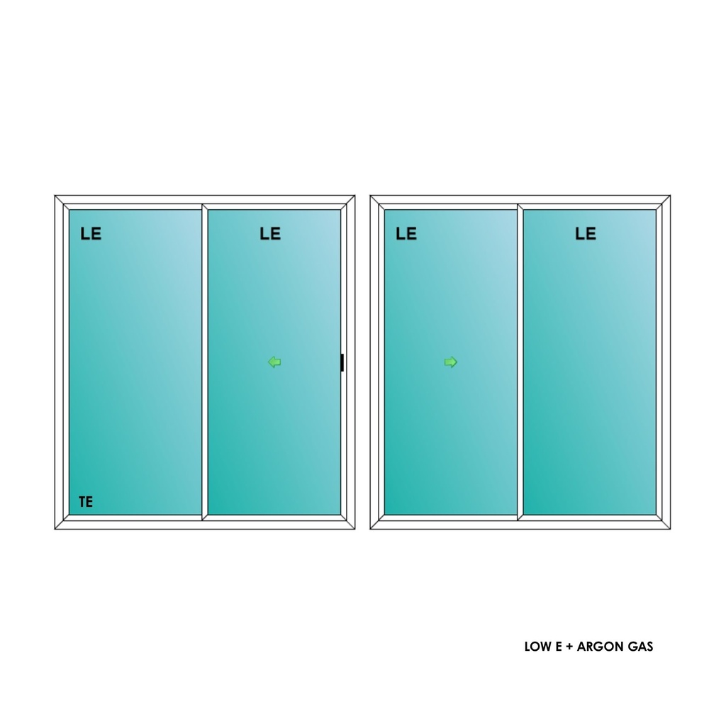 ELEVATE WINDOWS:6068 SLIDING PATIO DOOR 72X80