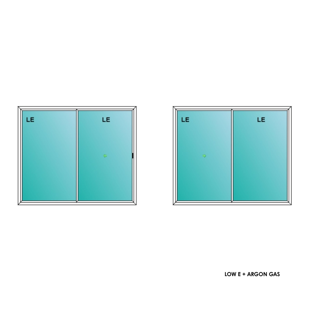 ELEVATE WINDOWS:8068 SLIDING PATIO DOOR 96X80