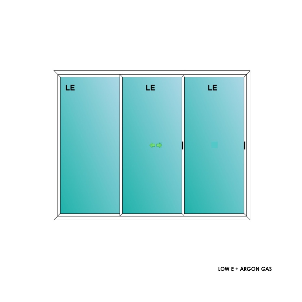 ELEVATE WINDOWS:9068 SLIDING PATIO DOOR 108X80