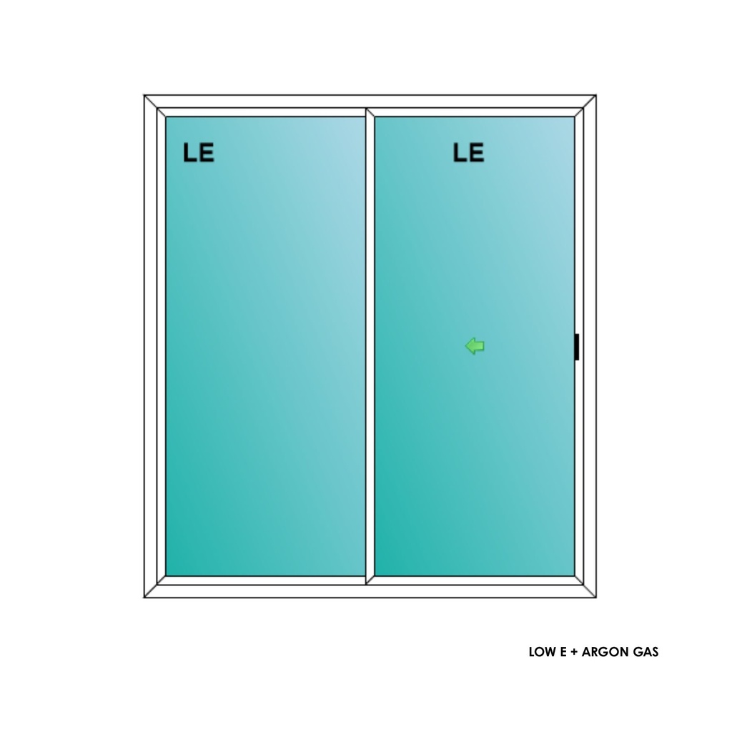 ELEVATE WINDOWS:8080 SLIDING PATIO DOOR 96X96