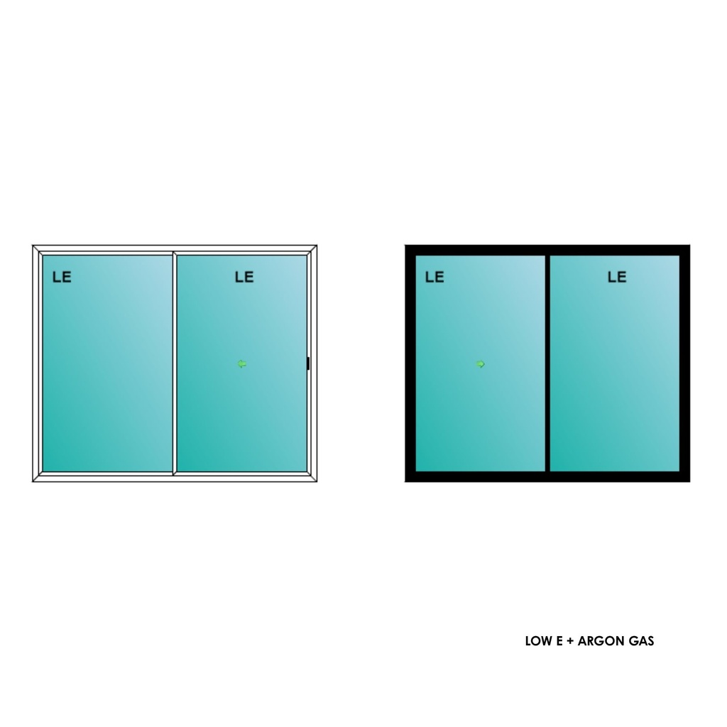 ELEVATE WINDOWS:8068 SLIDING PATIO DOOR BLK 96x80