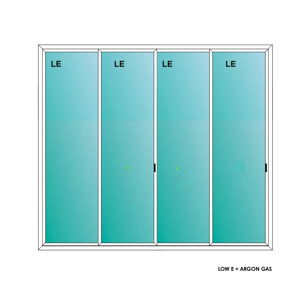 ELEVATE WINDOWS:10080 SLIDING PATIO DOOR 120X96