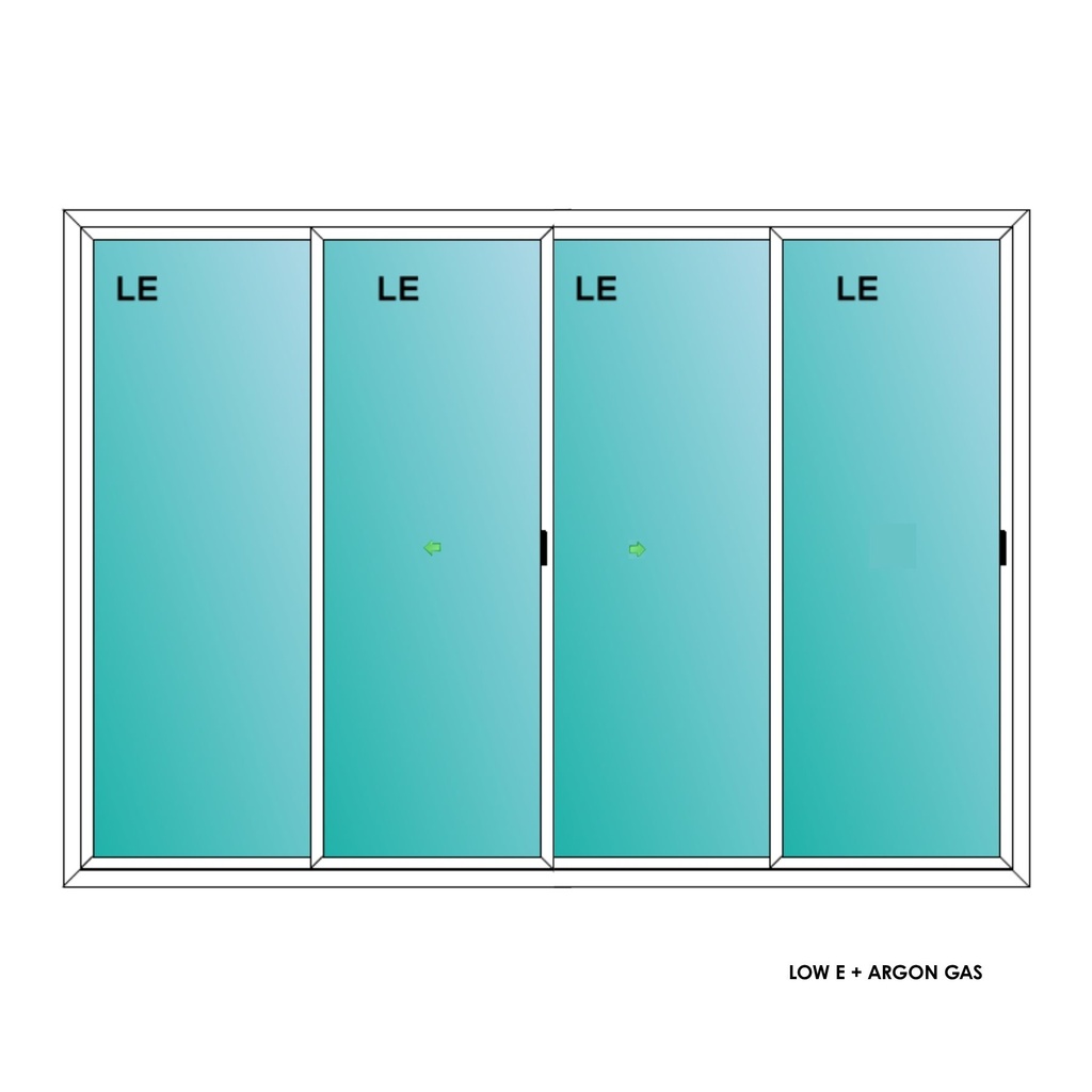 ELEVATE WINDOWS:12068 SLIDING PATIO DOOR 144X80