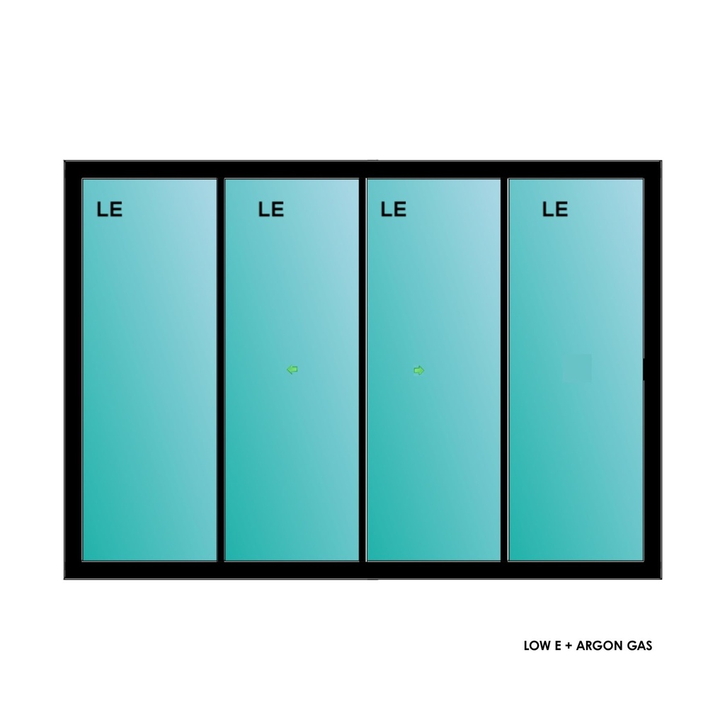 ELEVATE WINDOWS:10068 SLIDING PATIO DOOR BLK 120X80