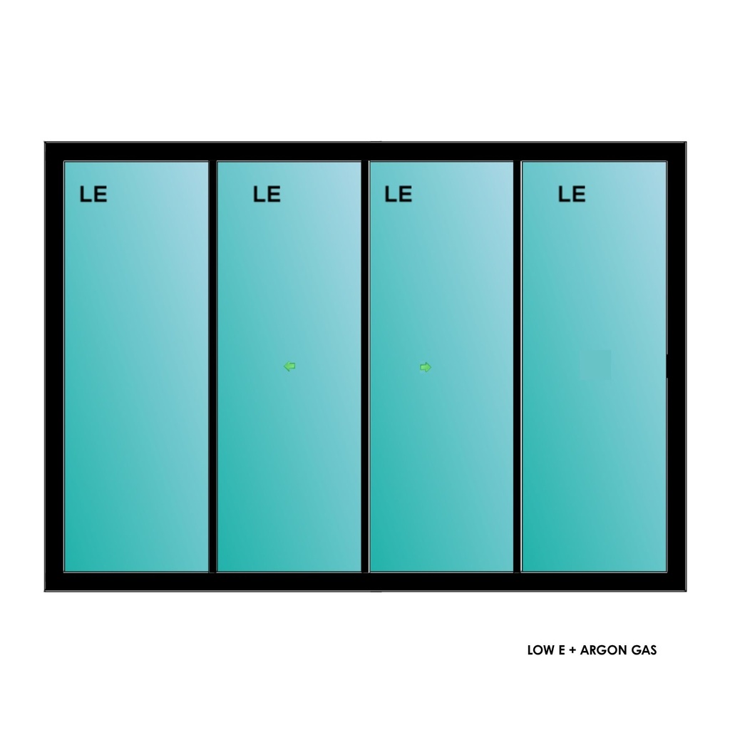 ELEVATE WINDOWS:10080 SLIDING PATIO DOOR BLK 120X96