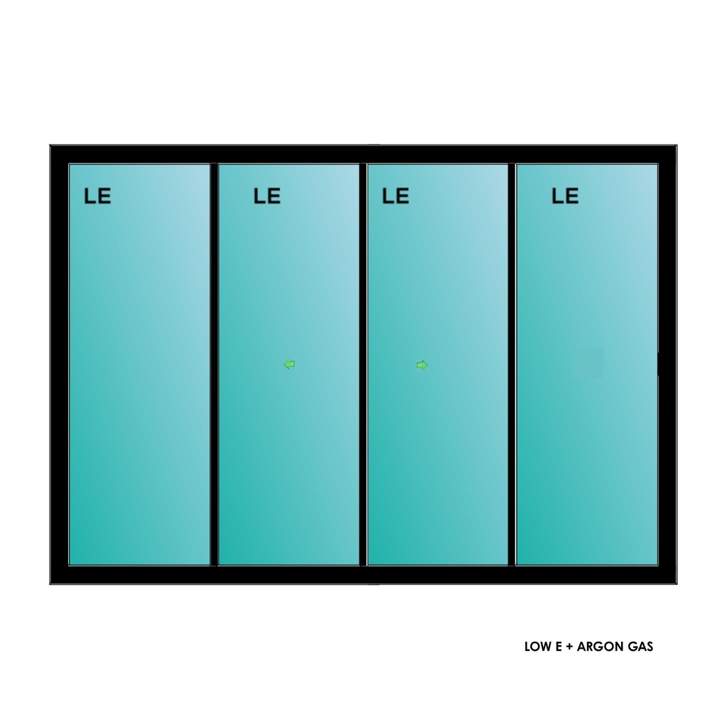 ELEVATE WINDOWS:12068 SLIDING BLK PATIO DOOR 144X80