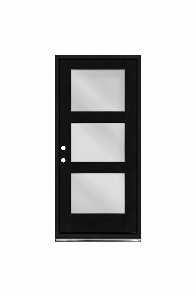 EXTERIOR DOOR:EXTERIOR FIBERGLASS WITH 3 FLUSH GLAZE RH 3'0 x 6'8" **1008R**