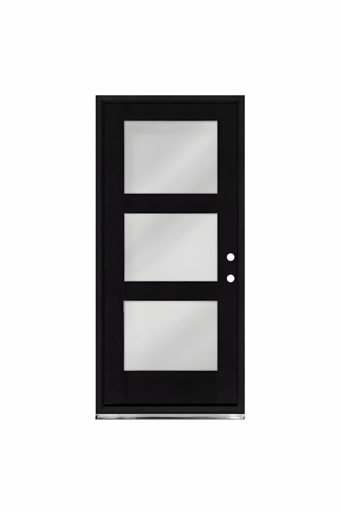 EXTERIOR DOOR:EXTERIOR FIBERGLASS WITH 3 FLUSH GLAZE LH 3'0 x 6'8" **1008L**