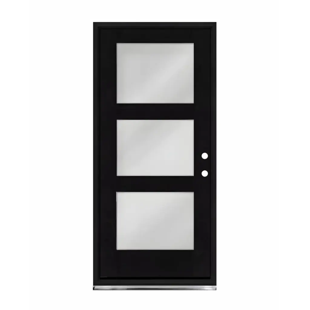 EXTERIOR DOOR:EXTERIOR FIBERGLASS WITH 3 FLUSH GLAZE LH 3'0 x 8'0" **1009L**