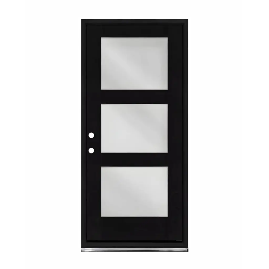EXTERIOR DOOR:EXTERIOR FIBERGLASS WITH 3 FLUSH GLAZE RH 3'0 x 8'0" **1009R**