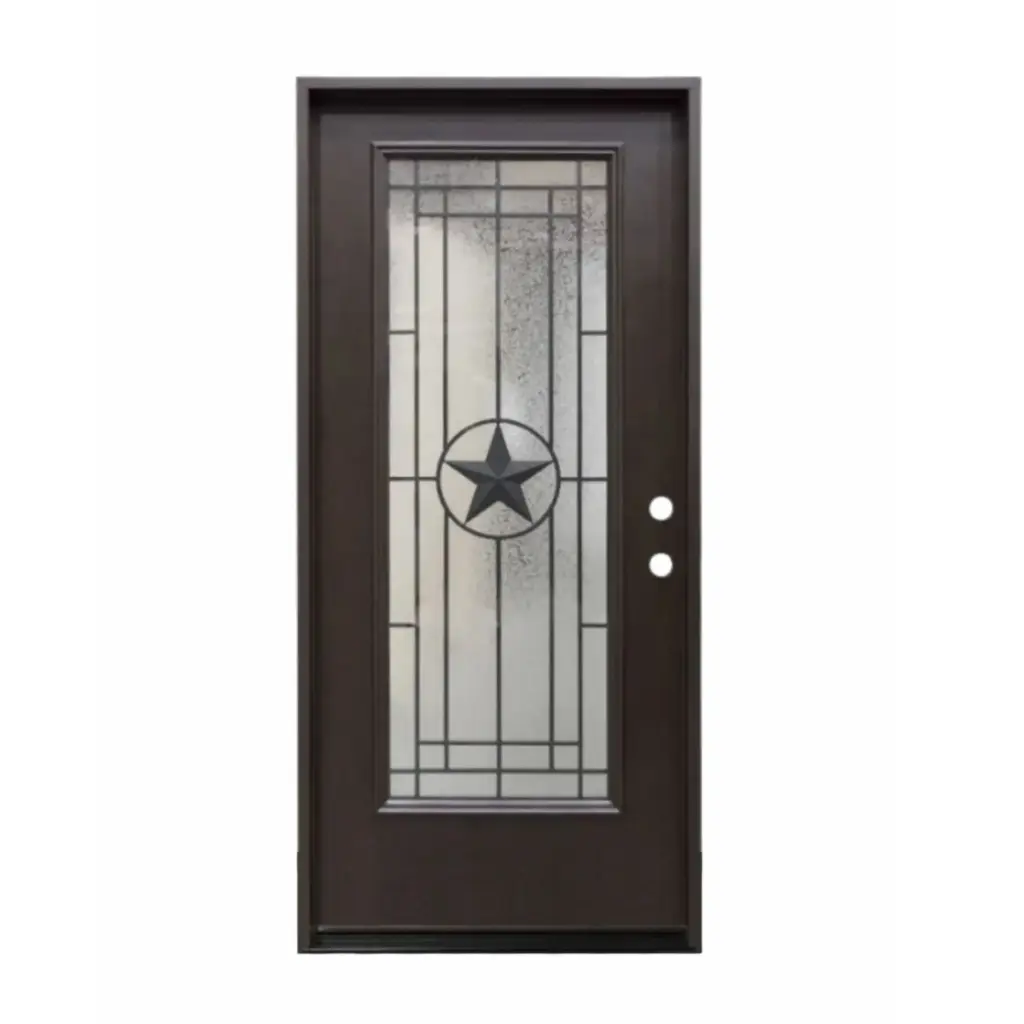 EXTERIOR DOOR:EXTERIOR FIBERGLASS WITH BLACK PAINTED LH 3'0 x 8'0" **1016L**
