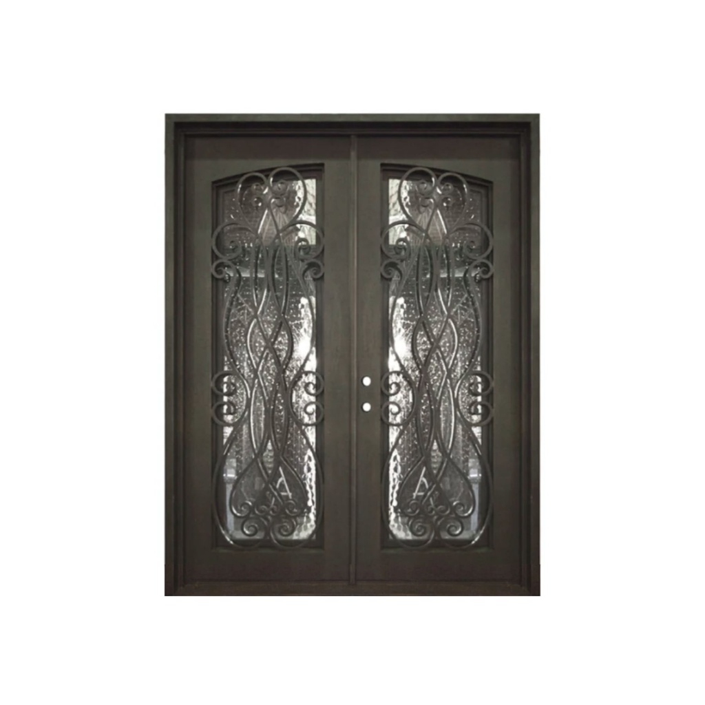 IRON DOOR - 72 X96 RH Palencia Double Wrought Iron Entry Door Right Swing