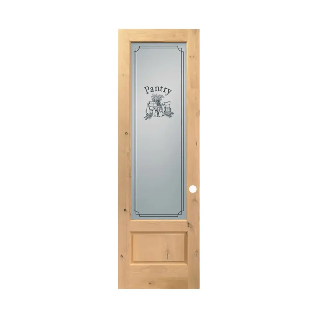 DoorsPantry2080LH --French Door Series 2'0" x 8'0" French 1 Lite | Pantry Glass |Hemlock Left Handed