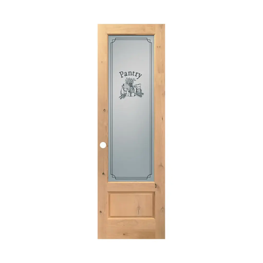 DoorsPantry2080RH -French Door Series 2'0" x 8'0" French 1 Lite | Pantry Glass |Hemlock Right Handed