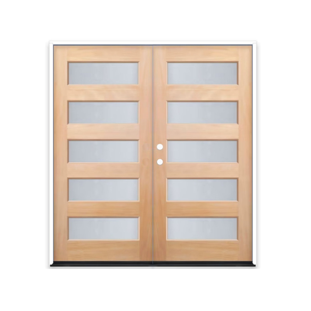 MAHOGANY WOOD 6068 RH MAHOGANY 5 LITE EQUAL FROSTED IG