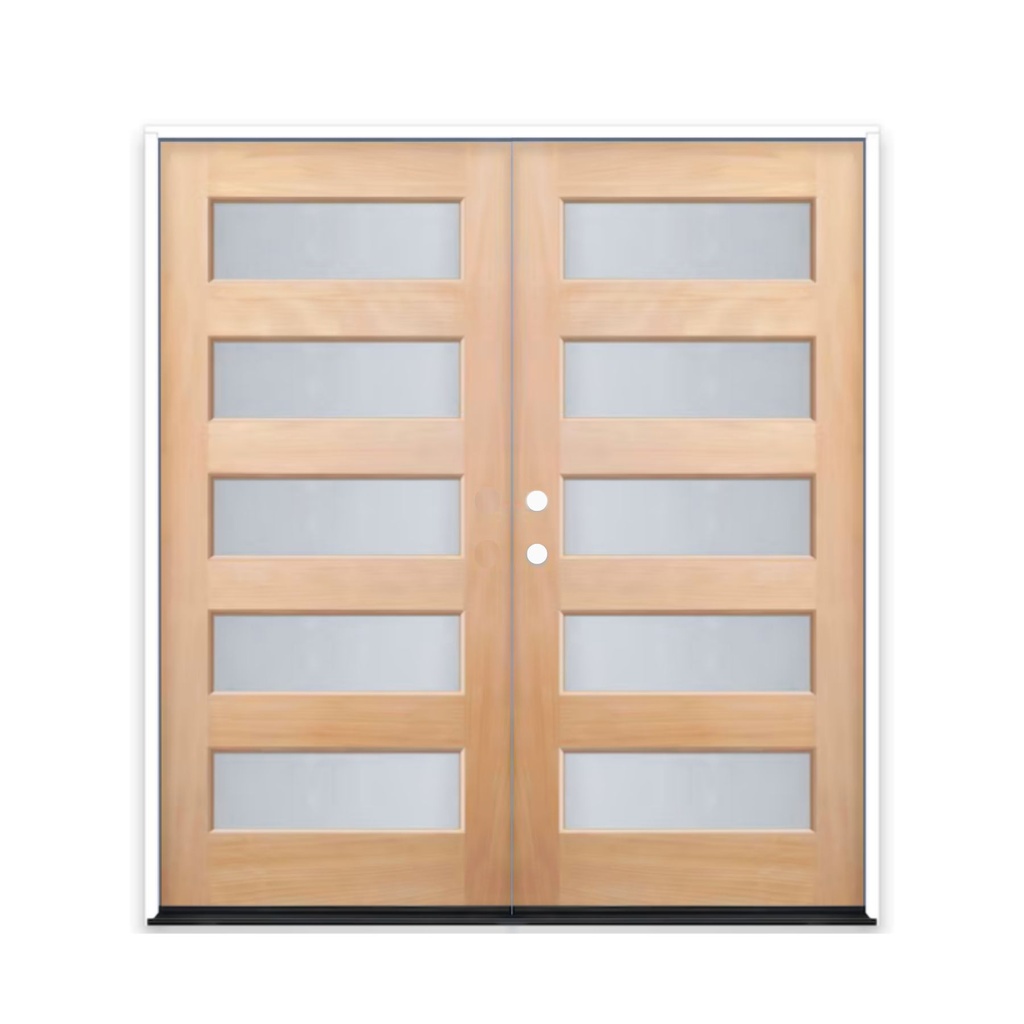 MAHOGANY WOOD 6080 RH MAHOGANY 5 LITE EQUAL FROSTED IG