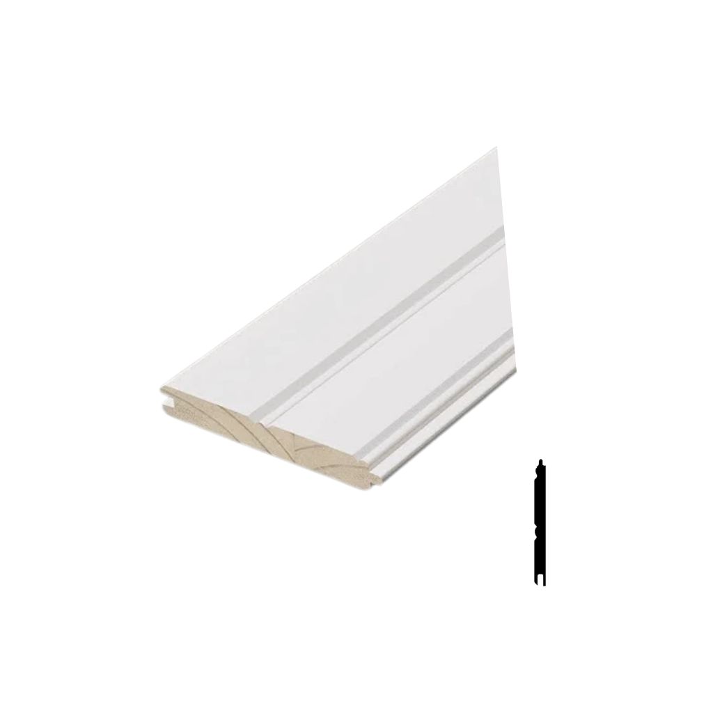  TRIMS:TONGUE AND GROVE  BC122FJP 3/4"X5-3/8"X16' LF BEADED CEILING #122 DBL PRMD