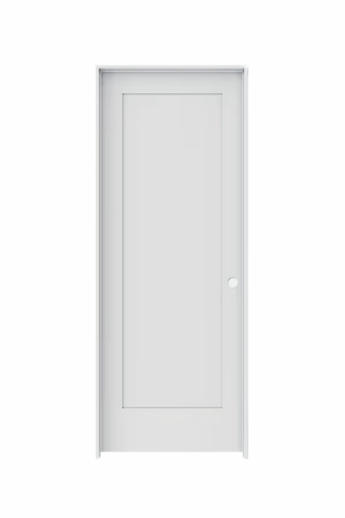 1PSH2680LH -1 Panel Shaker Interior Door 2'6" x 8'0" LEFT