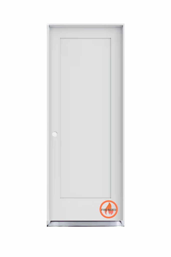 HG1PSH2868RH -- 1 Panel Shaker Interior House to Garage Door 2'8" x 6'8" RIGHT