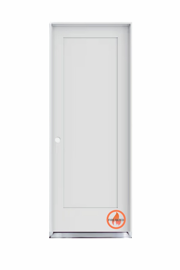 HG1PSH2880RH -1 Panel Shaker Interior House to Garage Door 2'8" x 8'0" RIGHT