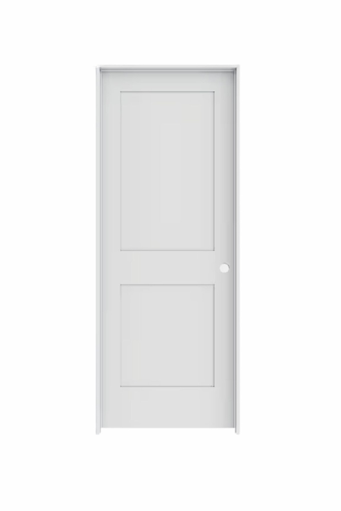 2PSH2468LH - 2 Panel Shaker Interior Door 2'4" x 6'8" LEFT