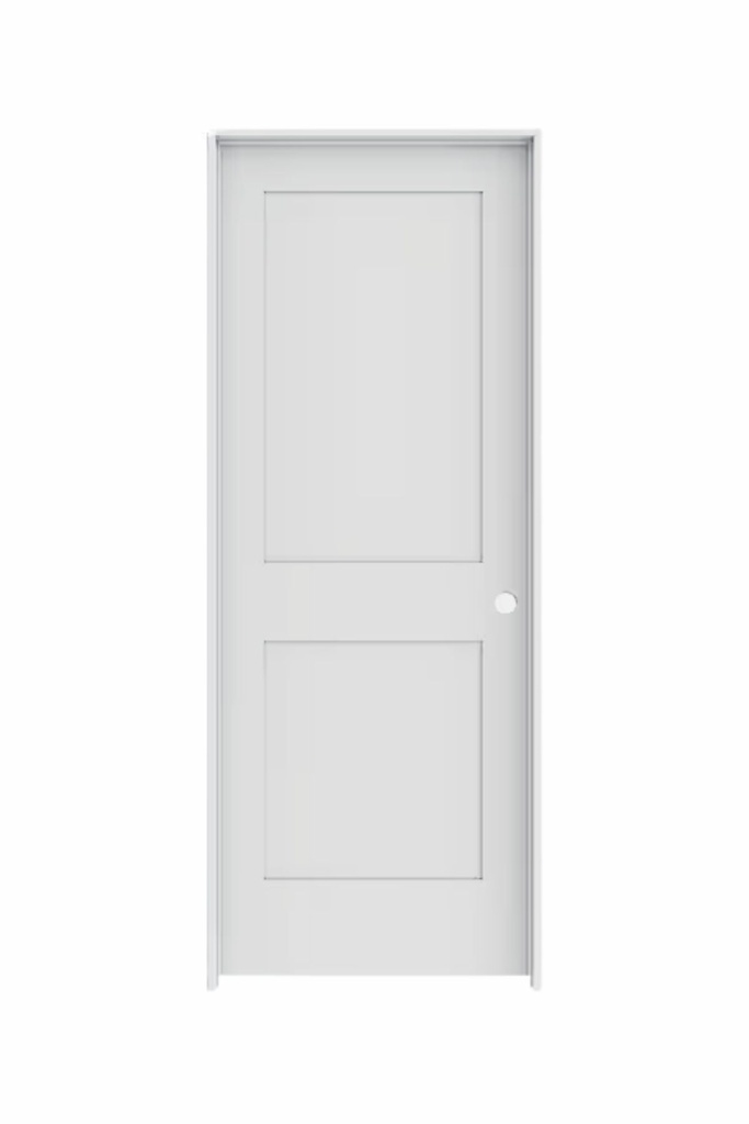 2PSH2680LH - 2 Panel Shaker Interior Door 2'6" x 8'0" LEFT