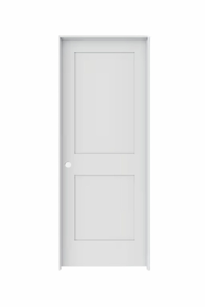 2PSH2680RH - 2 Panel Shaker Interior Door 2'6" x 8'0" RIGHT
