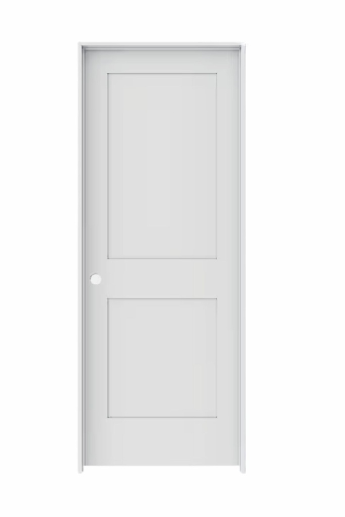 2PSH3080RH - 2 Panel Shaker Interior Door 3'0" x 8'0" RIGHT