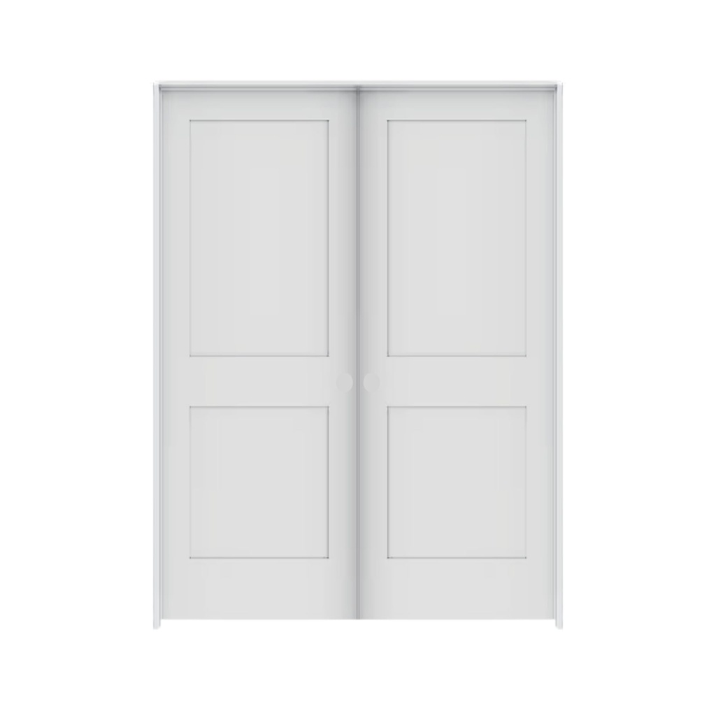 2PSH5068DBL - 2 Panel Shaker Interior Door 5'0" x 6'8" DOUBLE